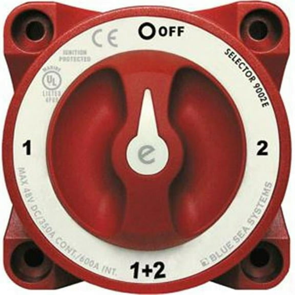 Blue Sea 9002e e-Series Battery Switch Selector w/ Alternator Field Disconnect