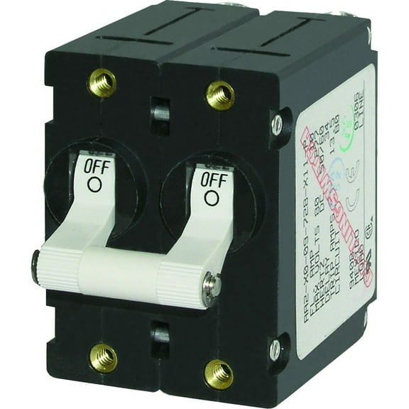 Blue Sea A-Series Double Pole Toggle (White - 50 Amp)