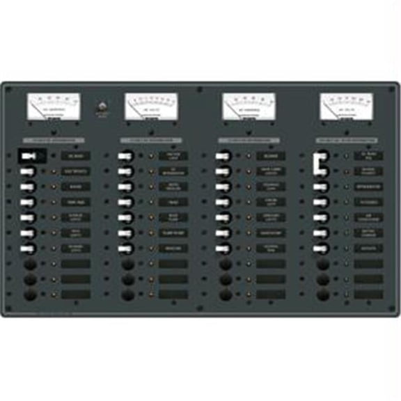 Blue Sea AC Main +8 Positions / DC Main +29 Positions Toggle Circuit Breaker Panel - White Switches