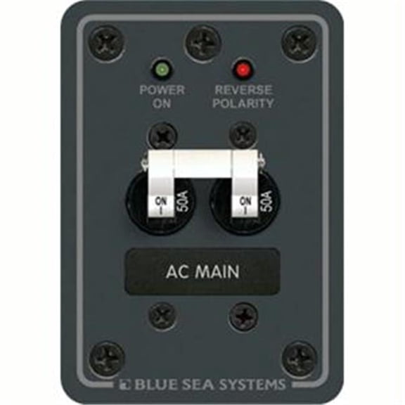 Blue Sea  AC Main Only Circuit Breaker Panel - White Switches