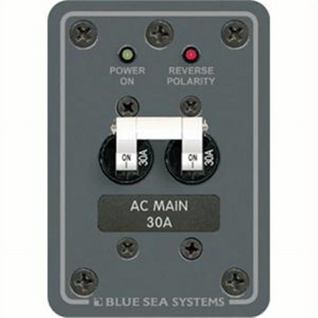 Blue Sea Systems Boat/RV 8077 AC Main Circuit Breaker Panel 30 AMP