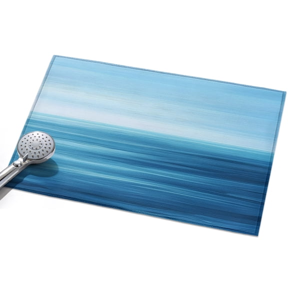 Blue Sea Area Rugs 2x3ft Abstract Tranquility Ocean Horizon Natural Scenery Floor Rug Non Slip Low Pile Ultra Soft Throw Carpet for Entryway Indoor Entrance Kitchen Bathroom