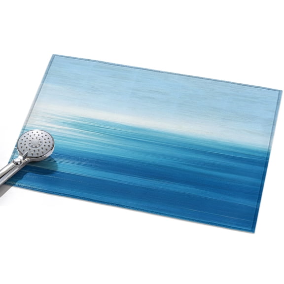 Blue Sea Area Rugs 2x3ft Horizon Abstract Gradient Tranquility Ocean Scenery Floor Rug Non Slip Low Pile Ultra Soft Throw Carpet for Entryway Indoor Entrance Kitchen Bathroom