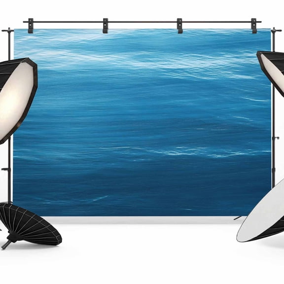 Blue Sea Backdrop for Photography, Abstract Natural Undersea Gradient Ocean Photo Backdrop Portrait Background Party Banner Photo Backgrounds for Studio Booth Props, 7x5ft