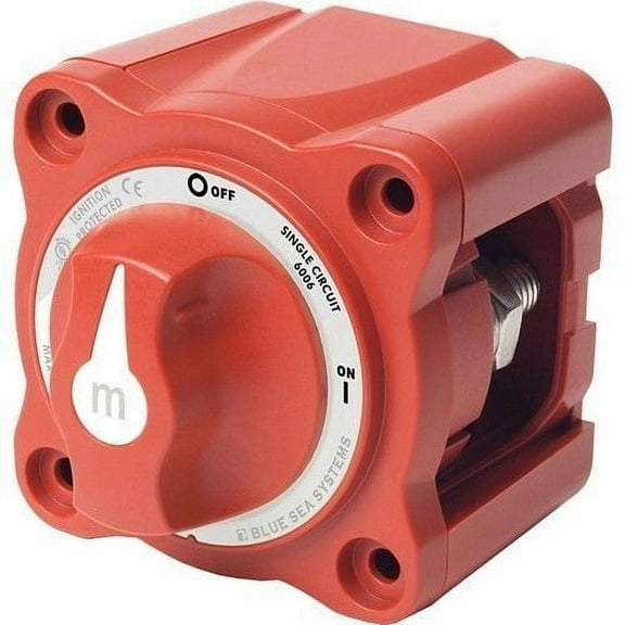 Blue Sea-Blue Sea 6006 M-Series (Mini) Battery Switch Single Circuit On/Off Red
