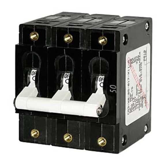 Blue Sea C-Series Triple Pole Circuit Breaker - 50A
