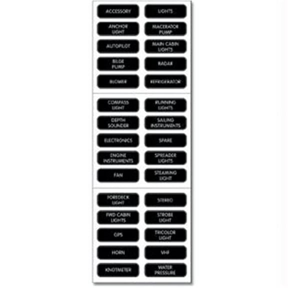 Blue Sea  DC Panel Basic 30 Label Set