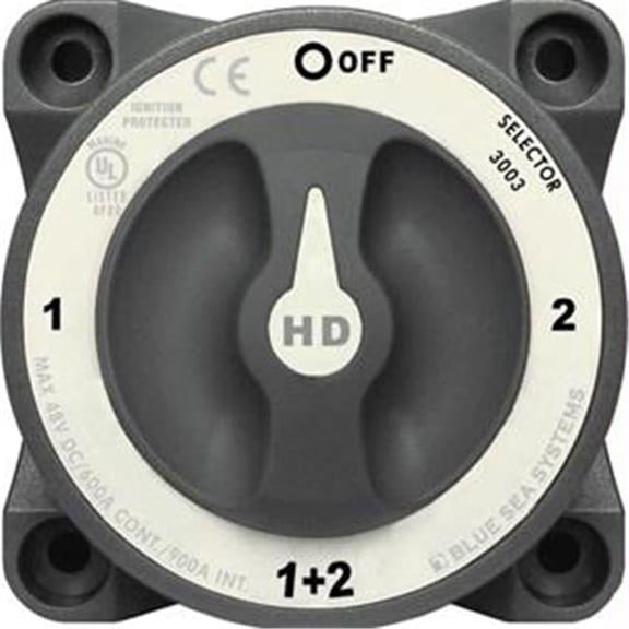 Blue Sea HD-Series Battery Switch Selector with Alternator Field Disconnect