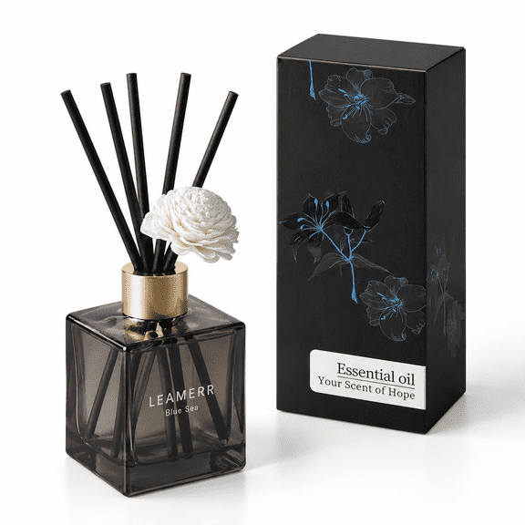 Blue Sea(Light) Scented Reed Diffuser Set, 6.1 Oz Long-Lasting Home Fragrance for Rooms and Offices