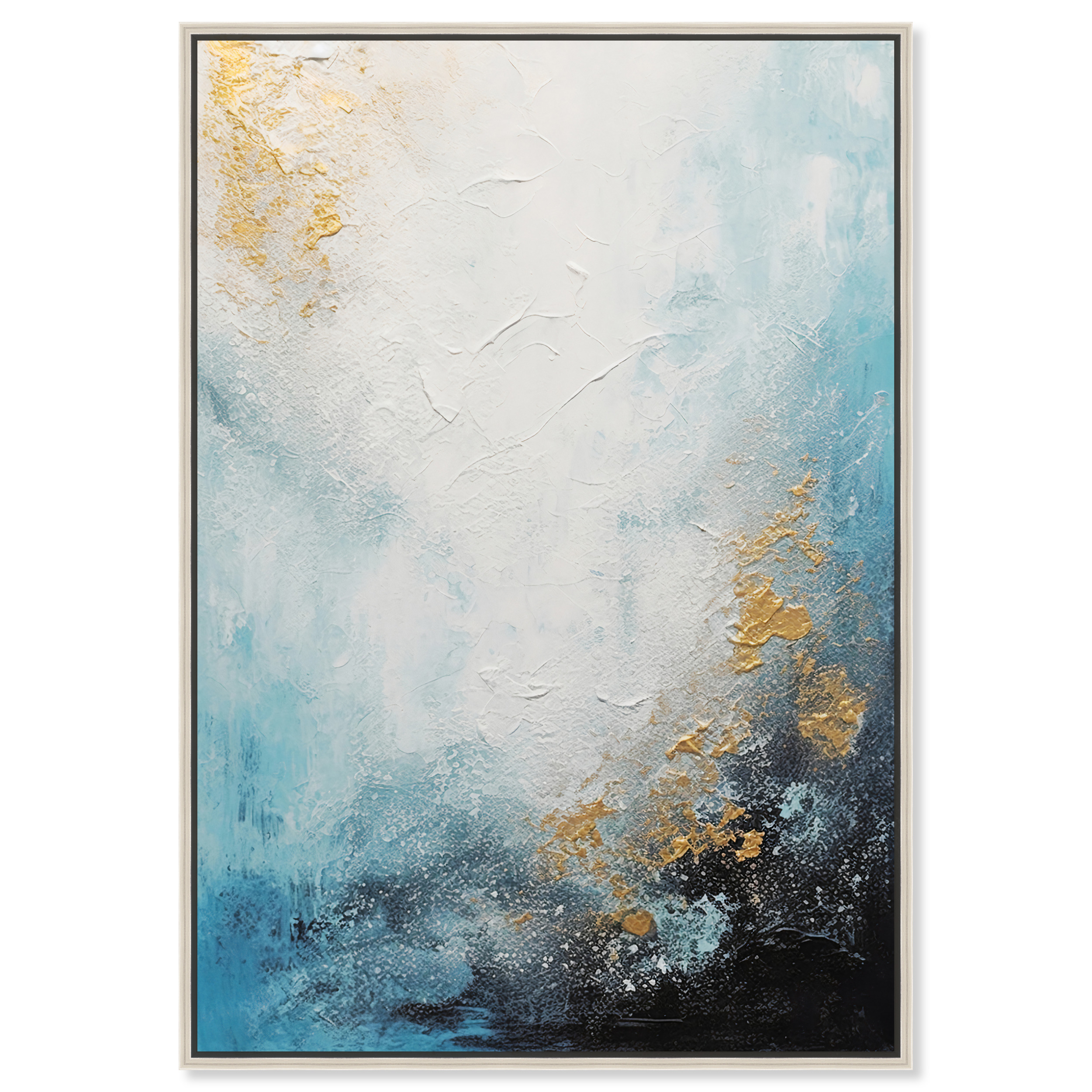 Blue Sea Of Punta Cana Blue Abstract Canvas Wall Art by Art Remedy