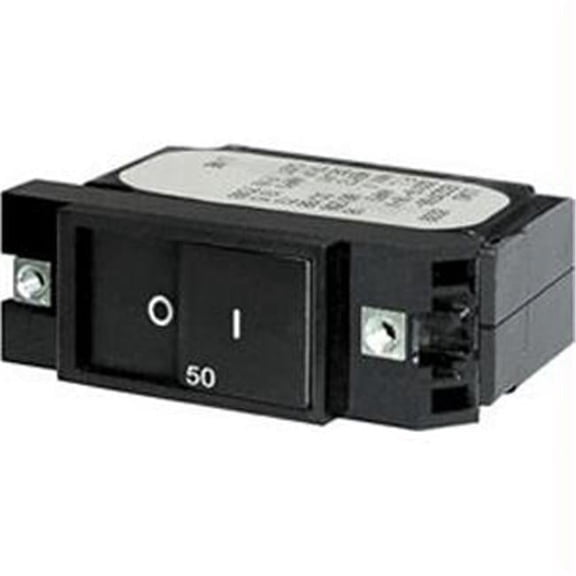 Blue Sea Single Pole Small Case Flat Rocker Circuit Breaker - 40 Amp