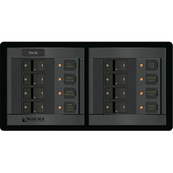 Blue Sea Systems  12V DC 8 Position Horizontal - Blue