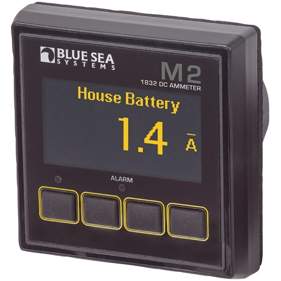 Blue Sea Systems 1832 M2 OLED Digital Meter, DC Ammeter