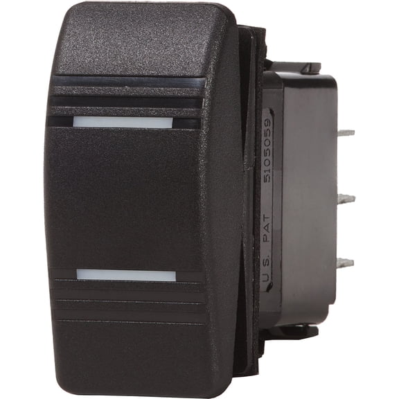 CONTURA SWITCH, BLACK, DPDT ON-OFF-ON