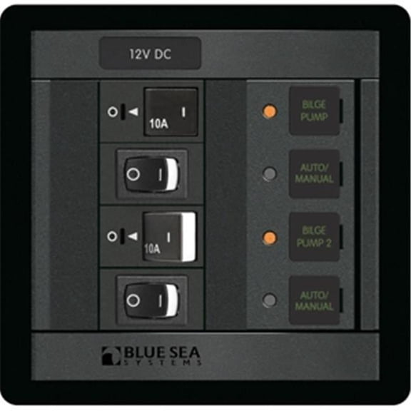 Blue Sea Systems 360 Panel Dual Bilge Pump Control - Blue