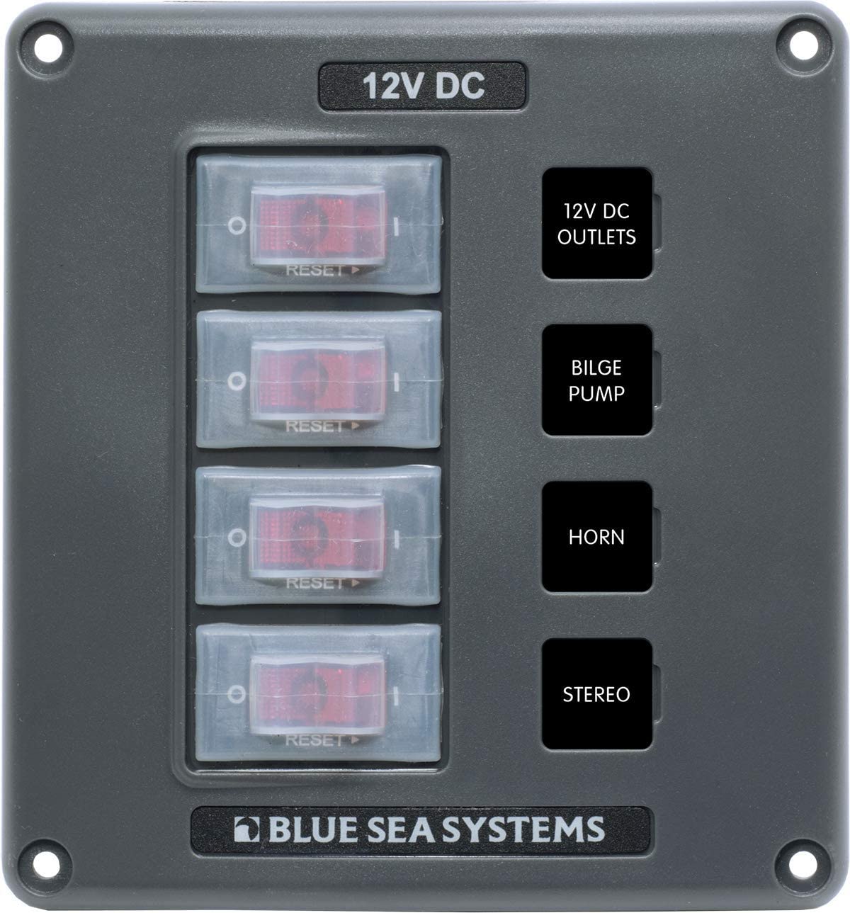Blue Sea Systems 4320 WaterResistant Circuit Breaker Switch Panel