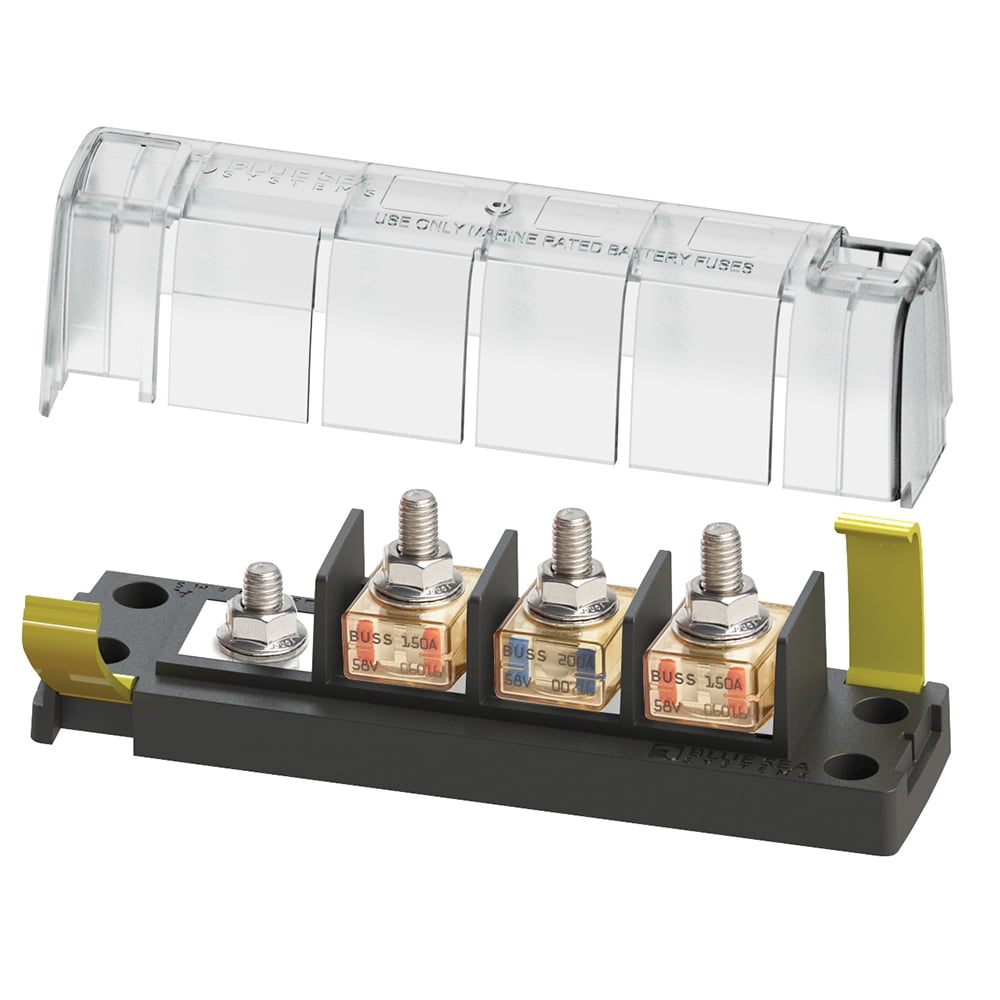 10" Gray, Yellow, and Clear Class T Safety Hub Fuse Block
