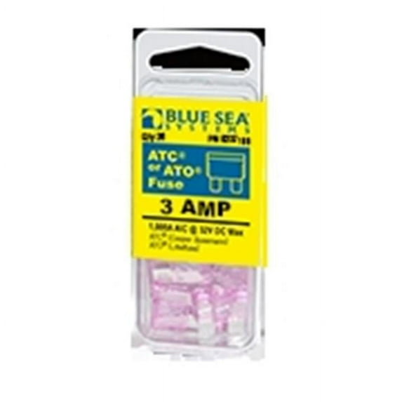 Blue Sea Systems 5237100 3A Fuse ATO & ATC - Pack of 25
