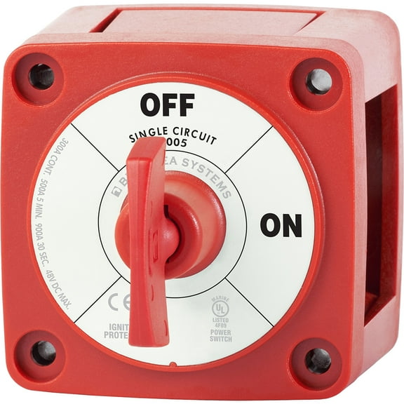 Blue Sea Systems 6005 M Series Single Circuit On-Off Mini Battery Switch with Key