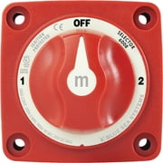 Blue Sea Systems 6008 Battery Switch Mini 3-Position w/Knob, Red