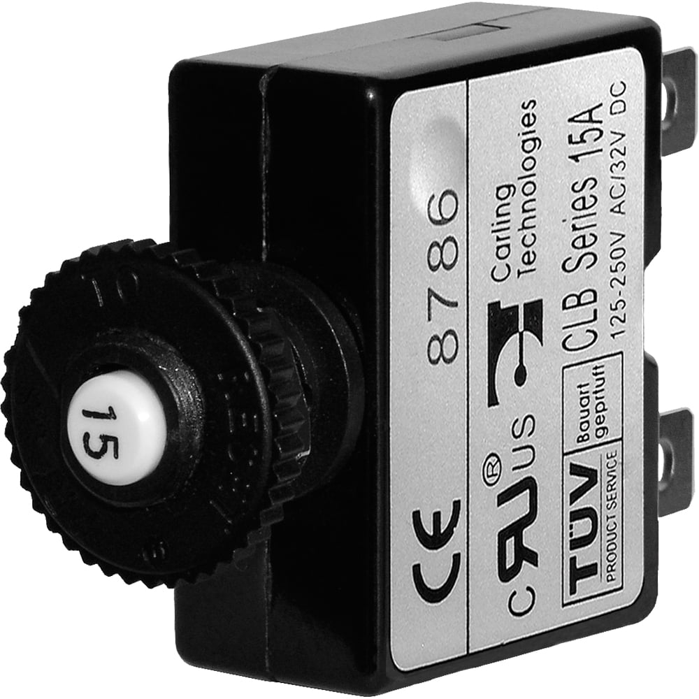 Blue Sea - 7056-BSS Circuit Breaker Push Button QC 15A (1EA)