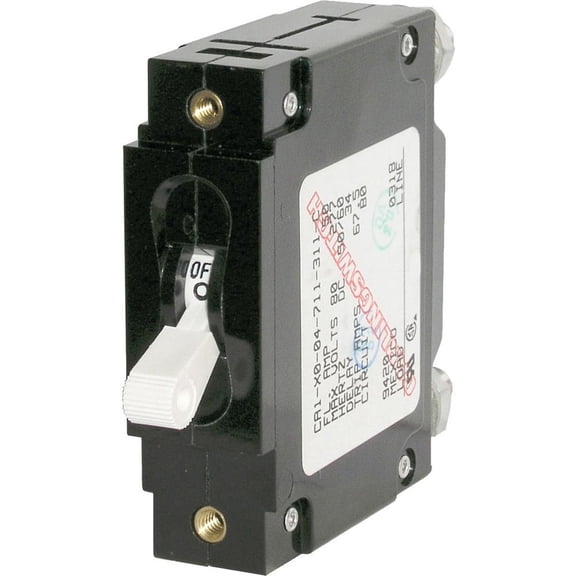 Blue Sea Systems 7350 C-Series White Toggle Single Pole 5A Circuit Breaker