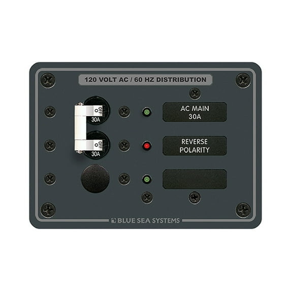 Blue Sea Systems 8029 Traditional Metal Panel AC Main and 1-Position