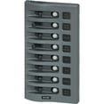 thumbnail image 1 of 10" Gray Blue Sea 4378 Weather Deck 12V Panel 8 Position, 1 of 2