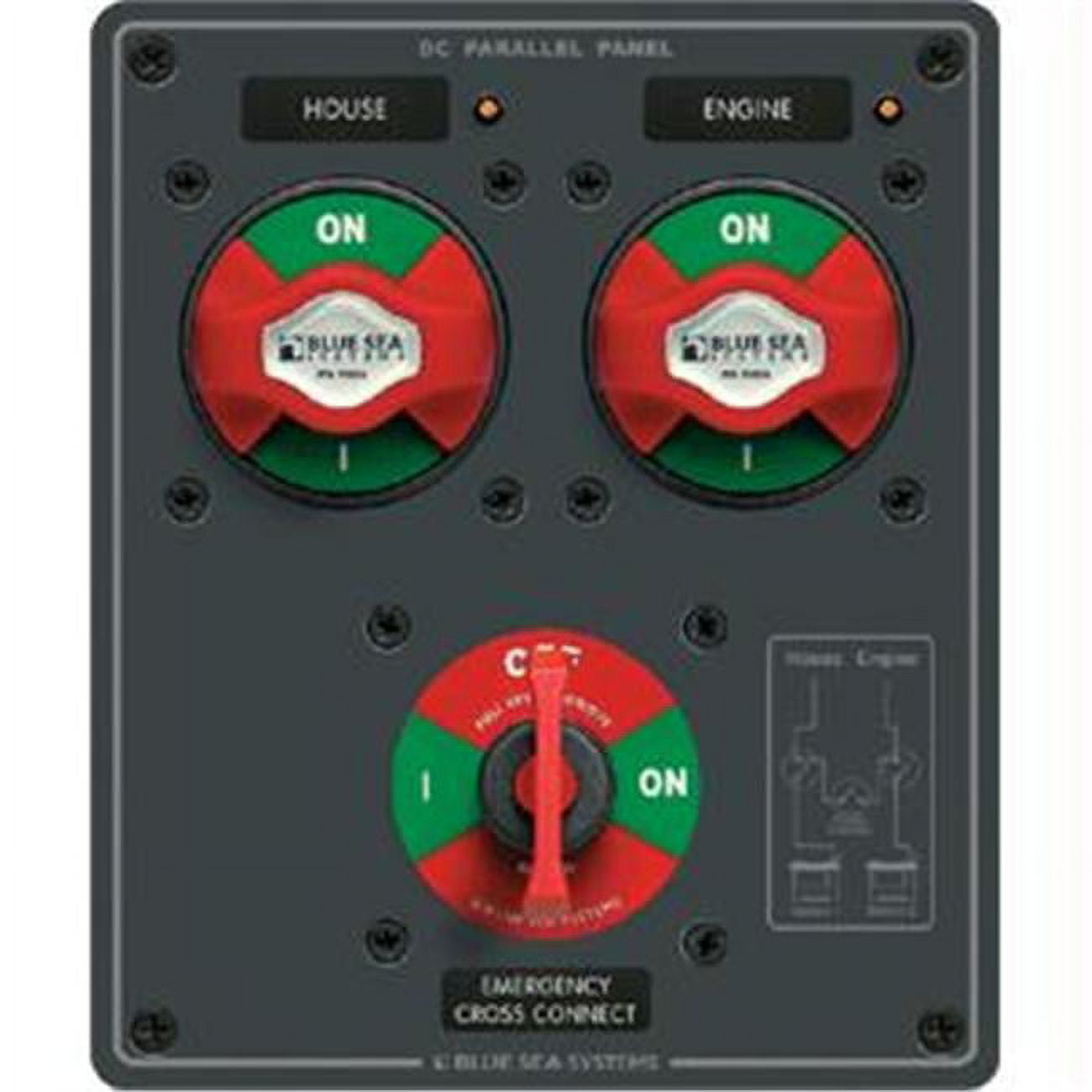 Blue Sea Systems Panel DC Parallel 3 Switches 8280