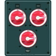 thumbnail image 1 of 11" Black Functional Blue Sea 8280 Breaker Panel DC Parallel 3 Switches, 1 of 2