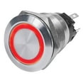thumbnail image 1 of Blue Sea Systems Push Button LED Ring Switch, Red, Off-(On), 1 of 2