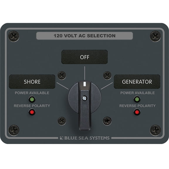 Blue Sea Systems Std AC Src Sel, 30A 120V-Sh/120V-Gen