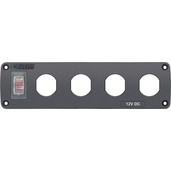 Blue Sea Water Resistant USB Accessory Panel - 15A Circuit Breaker, 4x... [4369]