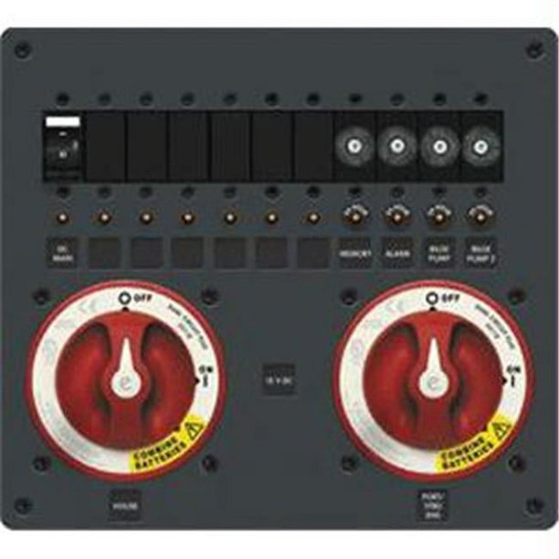 Triple Battery Bank Management DC Panel 8693BSS Blue Sea Systems