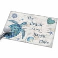 Blue Sea Turtle Area Rugs 2x3ft Beach Happy Place Seashell Starfish ...