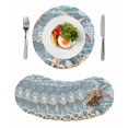 thumbnail image 1 of Blue Sea Turtle Coastal Round 13 Inch Placemats Set of 8, Summer Beach Nautical Starfish Coral HeatResistant Non Slip Place Mats for Dining Table, Wipeable Braided Kitchen Table Mats for Housewarming, 1 of 9