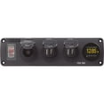 thumbnail image 1 of 9" Black Functional Blue Sea 4368 Accessory Panel 12V Socket, 2X Dual USB, 1 of 2