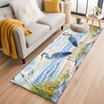 thumbnail image 1 of Blue Seabird Washable Runner Rugs 2'x6', Sea Wave Blue Sky Reed Seaside Nature Scenery Low Pile Throw Entryway Rug Non-Slip Sturdy Edge Binding Carpet for Indoor Bedside Entrance Bedside, 1 of 9