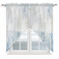 thumbnail image 1 of Blue Seahorse Coastal Swag Valances for Windows, Kitchen Curtains 36 Inch Length 2 Panels Set, Summer Beach Nautical Ocean Coral Short Curtains for Small Windows Rod Pocket Cafe Curtains 28"x36", 1 of 8