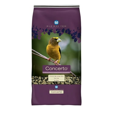 Blue Seal Concerto Premium Bird Seed - Attracts Wide Variety of Wild Birds - Convenient Shell-Free Mix - 8 Pound Bag - New