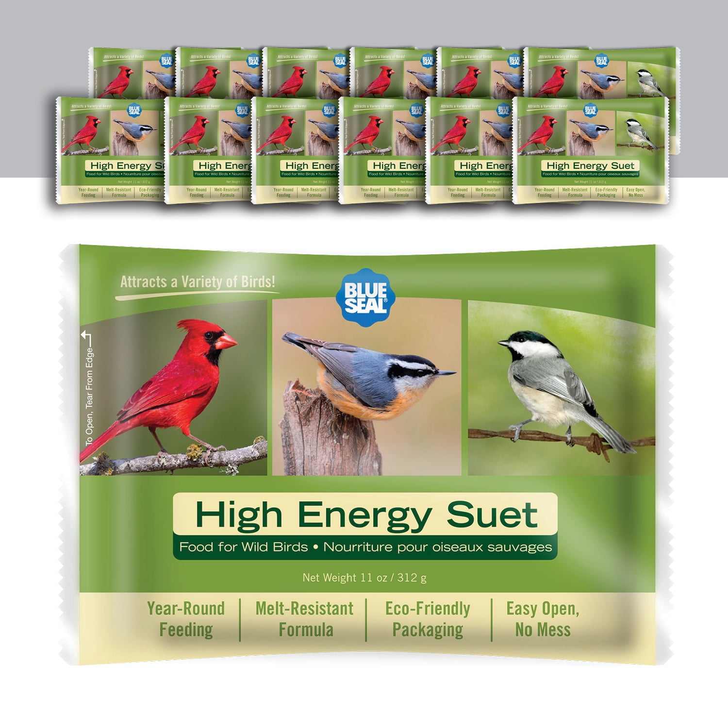 Blue Seal High Energy Suet Cakes for Wild Birds 11oz Suet Feeder
