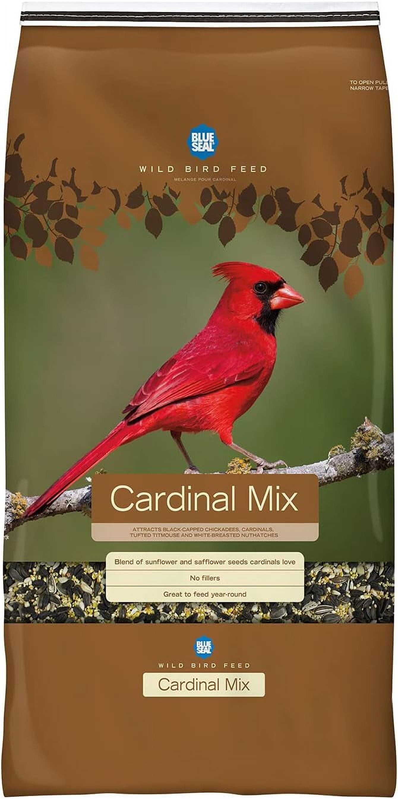 Blue Seal Premium Cardinal Mix Wild Bird Seed Blend of Sunflower and