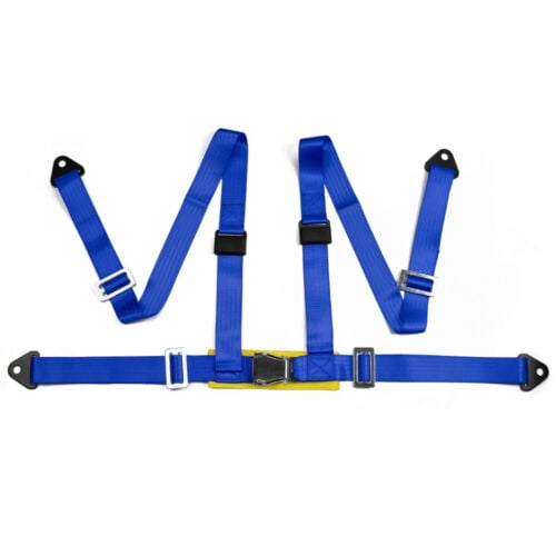 Blue Seat Belt Racing Harness Competition Style 4 Point Snap-In 2" with Camlock