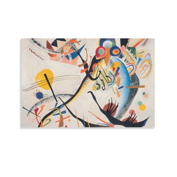 Blue Segment (1921) by Wassily Kandinsky Painting Poster Room Aesthetic Poster Print Art Wall Painting Canvas Posters Gifts Modern Bedroom Decor 12x18inch(30x45cm)