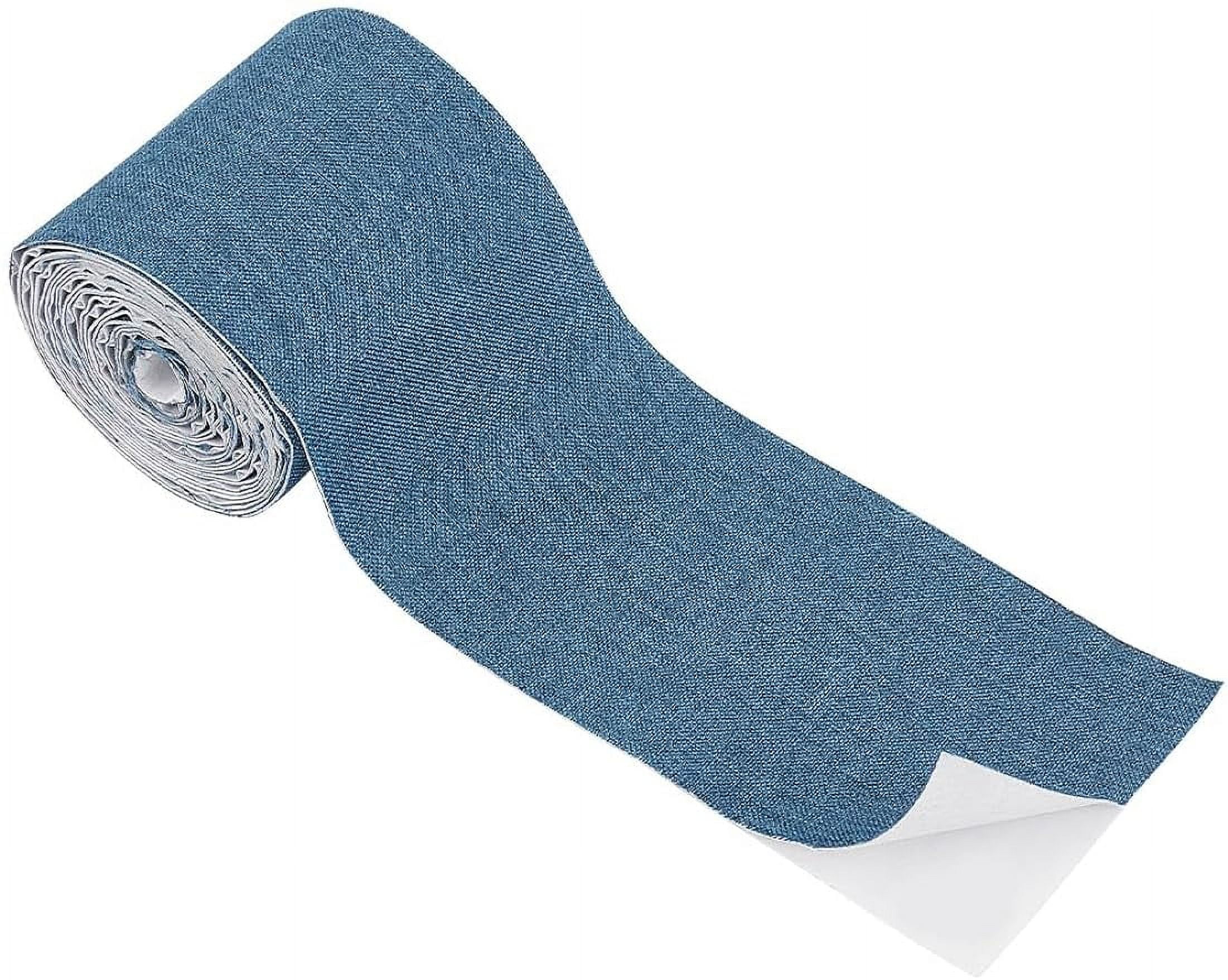Blue Self Adhesive Linen Fabric Repair Patch Couch Patches