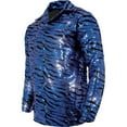 thumbnail image 1 of Blue Sequin Tiger Adult Shirt - 2XL, 1 of 1