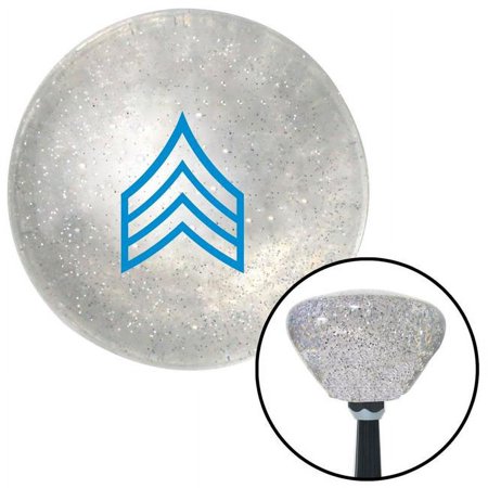 Blue Sergeant Clear Retro Metal Flake Shift Knob with M16 x 1.5 Insert Shifter Auto Brody