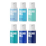 Blue Shades - Gift Set of 6 Oil Based Colouring