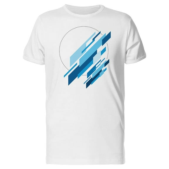 Blue Shape Geometric Art Tee Men's -Image by Shutterstock