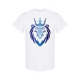 thumbnail image 1 of Blue Shapire Lion  T-Shirt Men -Image by Shutterstock, Male Large, 1 of 2